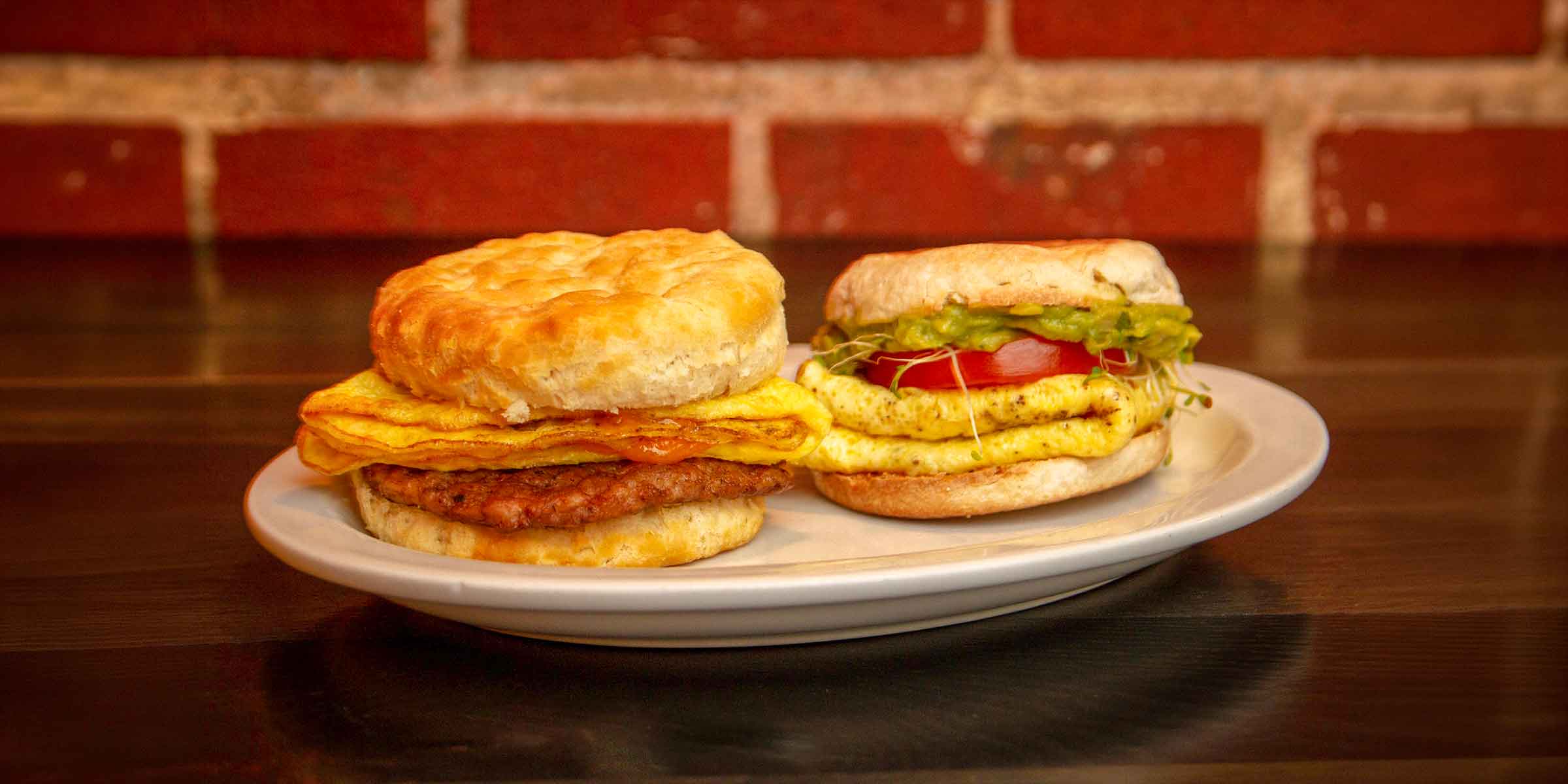 Breakfast sandwiches at Mustard Seed